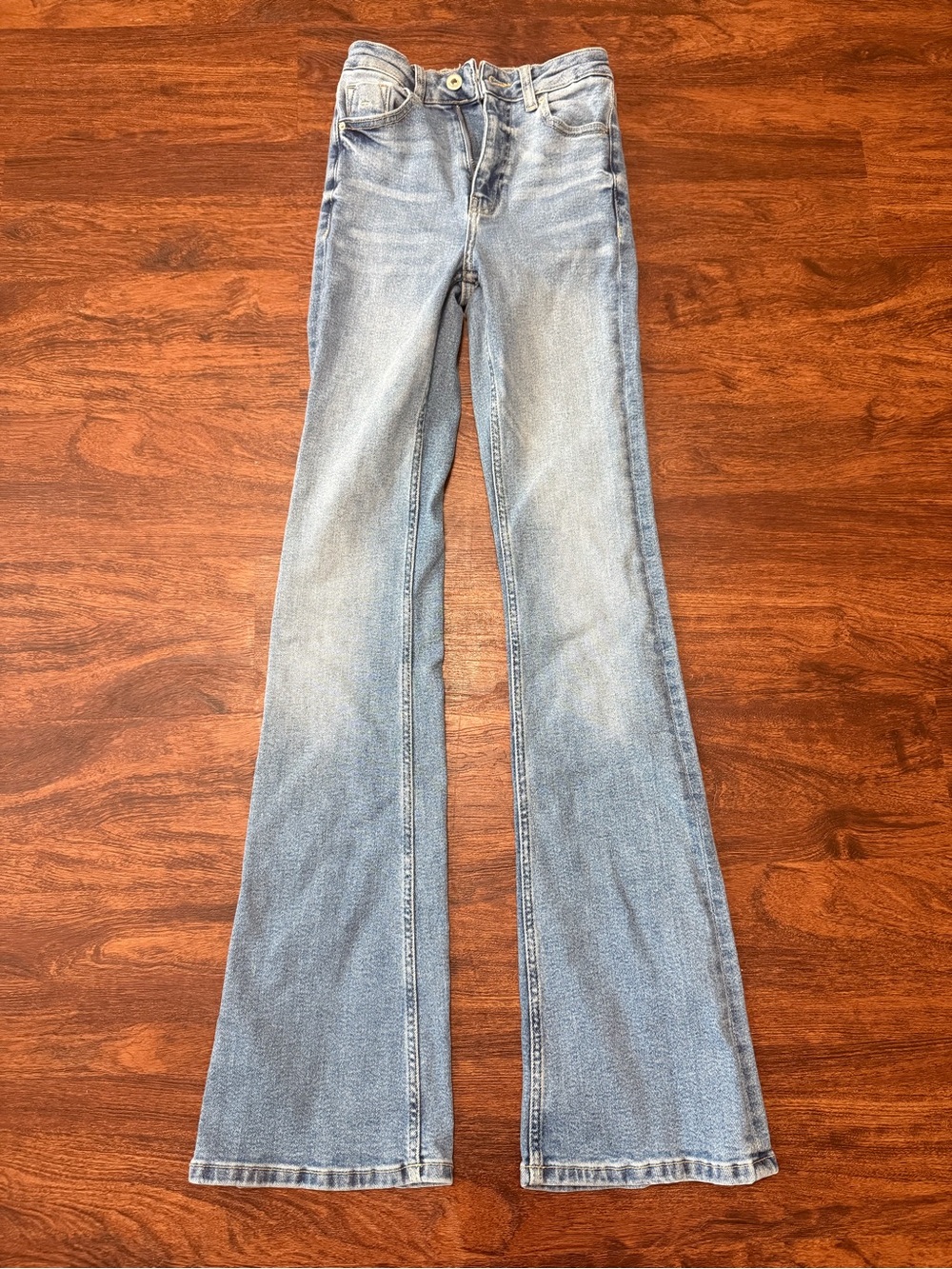 Zara Wide Leg Light Blue Jeans